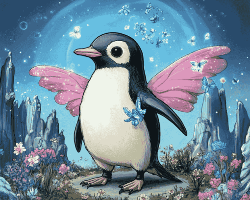 Fairy Penguin Fantasy Diamond Painting