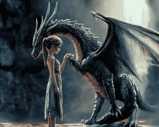 Fairy and Dragon Animation Diamond Painting