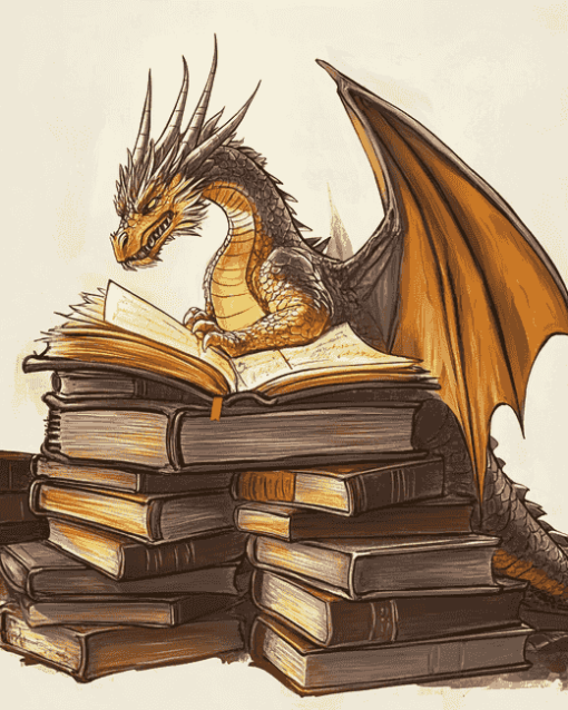 Fantasy Dragon Book Diamond Painting