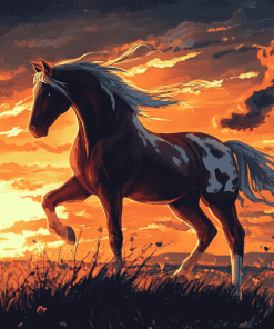 Fantasy Horse Sunset Diamond Painting