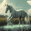 Fantasy Horse in Water Diamond Painting