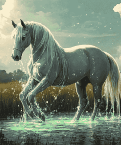 Fantasy Horse in Water Diamond Painting