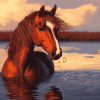 Fantasy Horse in Water Diamond Painting