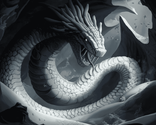 Fantasy Leviathan Serpent Diamond Painting