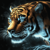 Fantasy Lightning Tiger Art Diamond Painting