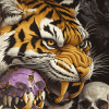 Fantasy Tigers and Skulls Diamond Painting