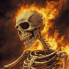 Fiery Skeleton Diamond Painting