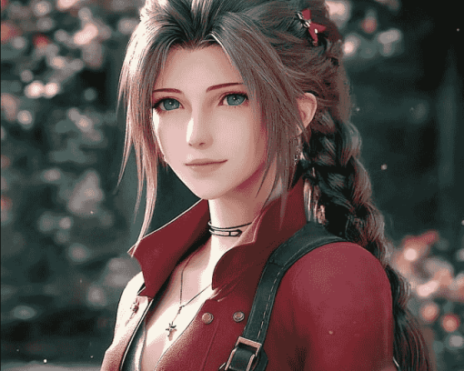 Final Fantasy Aerith Diamond Painting