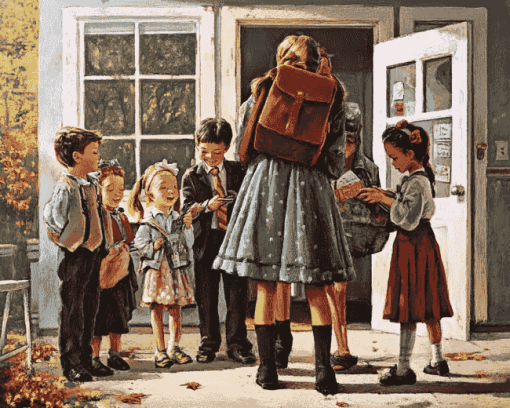 First Day Classroom Vintage Diamond Painting