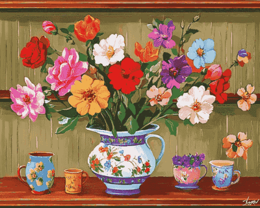 Floral Cartoon Diamond Painting