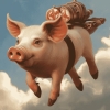 Flying Pig Cartoon Diamond Painting