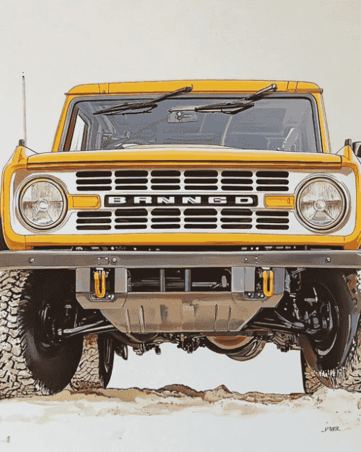 Ford Bronco Engine Diamond Painting