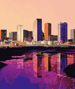 Fort Worth Skyline Art Diamond Painting