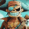 Franky Straw Hat Pirate Animation Diamond Painting