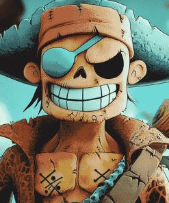 Franky Straw Hat Pirate Animation Diamond Painting