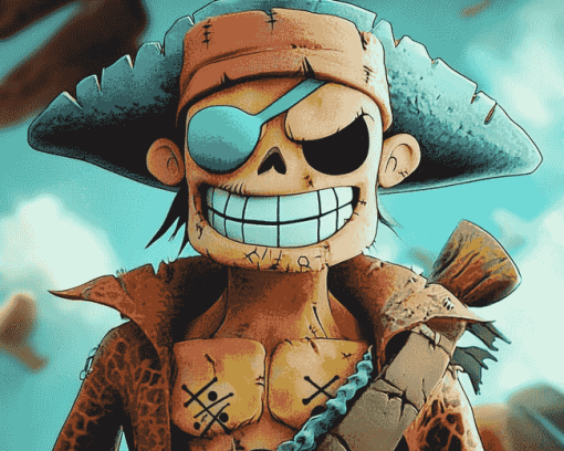 Franky Straw Hat Pirate Animation Diamond Painting