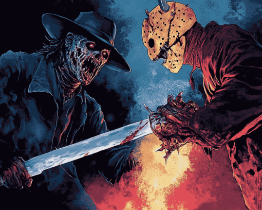 Freddy Vs Jason Movie Diamond Painting