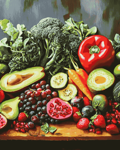 Fresh Vegan Fruits Diamond Painting