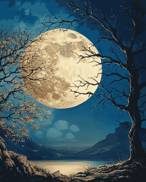 Full Moon Sky Diamond Painting