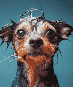 Funny Wet Puppy Diamond Painting