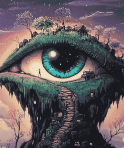 Gaia Eyes and Planet Art Diamond Painting