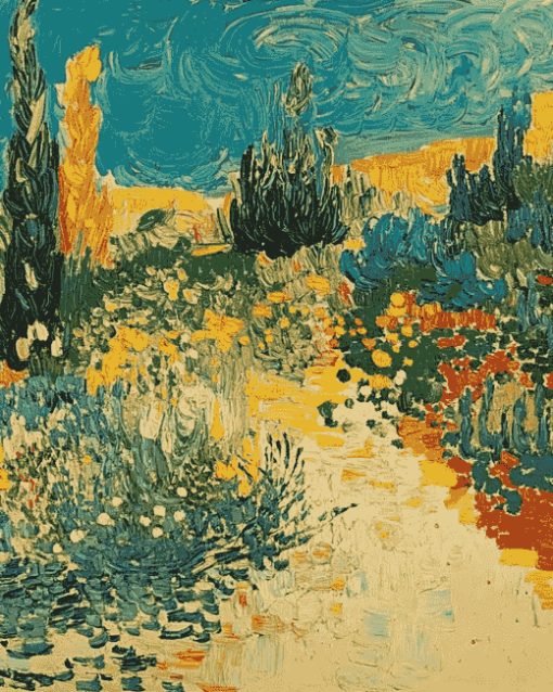 Garden At Arles by Van Gogh Diamond Painting