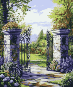 Garden Gate Landscape Diamond Painting