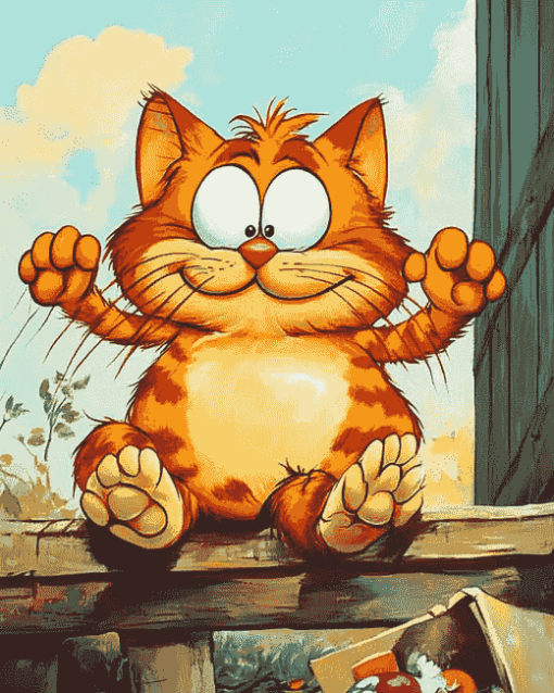 Garfield Cartoon Cat Diamond Painting