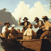 George Caleb Bingham Vintage Raftsmen Diamond Painting