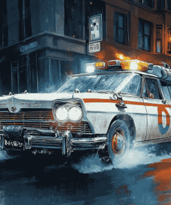 Ghostbusters Ecto 1 Car Diamond Painting