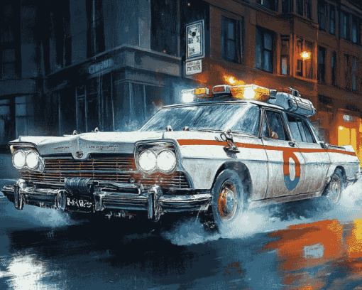 Ghostbusters Ecto 1 Car Diamond Painting