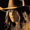 Girl in Cowboy Hat Silhouette Diamond Painting