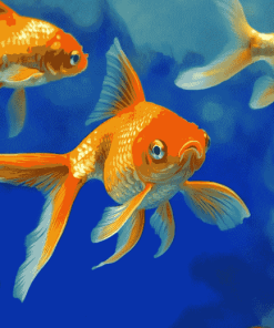 Gold Carp Fish Diamond Painting