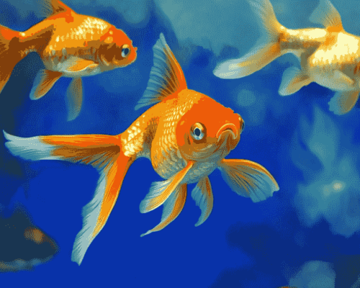 Gold Carp Fish Diamond Painting