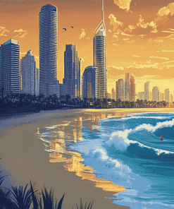 Gold Coast Cityscape Diamond Painting