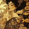 Gold Lady Abstract Diamond Painting