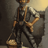 Gold Miner Cartoon Diamond Painting