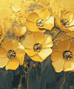 Golden Blossoms Diamond Painting