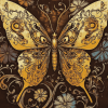 Golden Butterfly Insects Diamond Painting