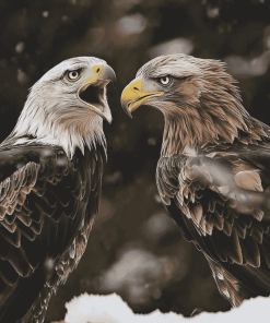 Golden Eagle Birds Diamond Painting