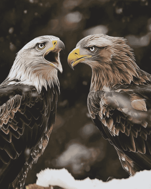 Golden Eagle Birds Diamond Painting