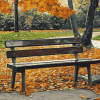 Golden Fall Bench Diamond Painting