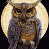 Golden Fantasy Owls Diamond Painting