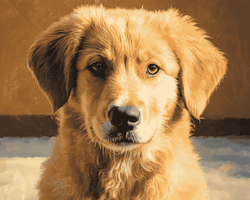 Golden Shepherd Puppies Diamond Painting