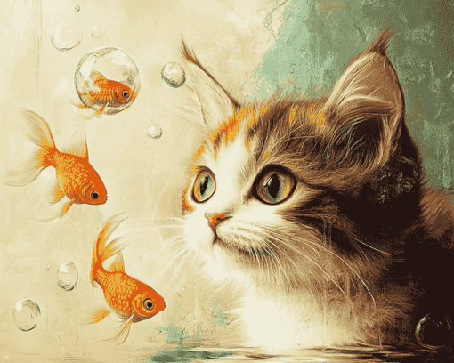 Goldfish Cats Diamond Painting