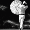 Golf Lover's Black and White Diamond Painting