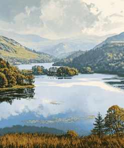 Grasmere Lake Landscape Diamond Painting