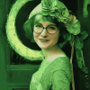 Green Lady Smiling Woman Diamond Painting