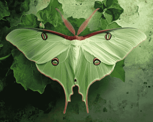 Green Luna Moth Diamond Painting