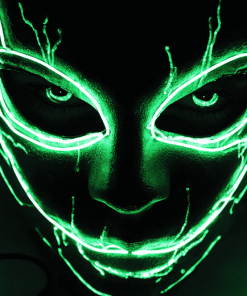 Green Neon Mask Animation Diamond Painting